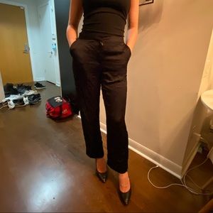 ALL SAINTS SATIN BLACK TROUSERS
